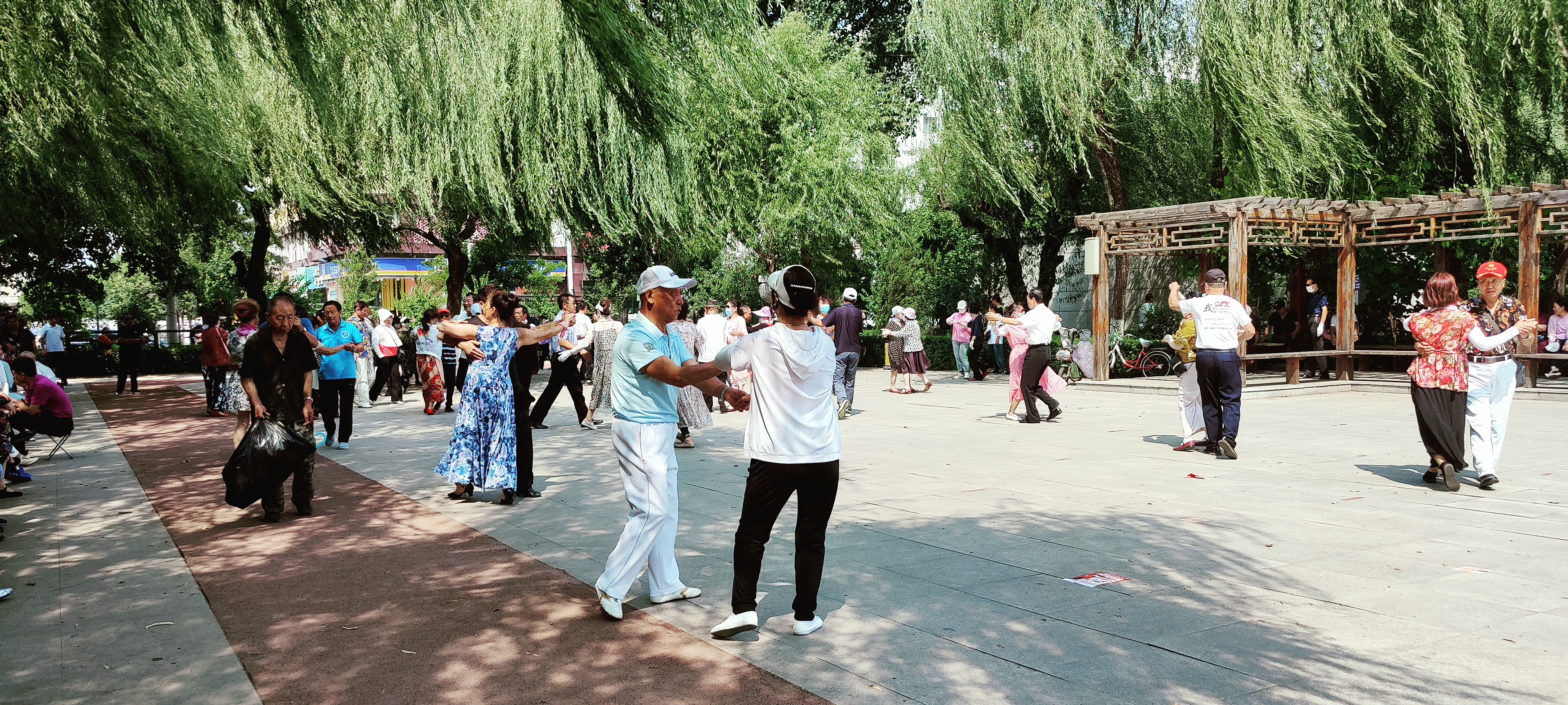 跳交谊舞的老人